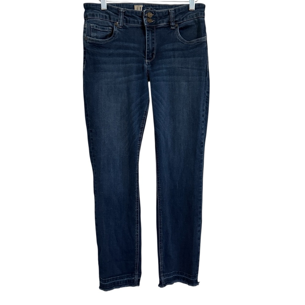 Kut From The Kloth KP6501MAS Mid-Rise Skinny Jeans – Frayed Hem Women’s size 8
